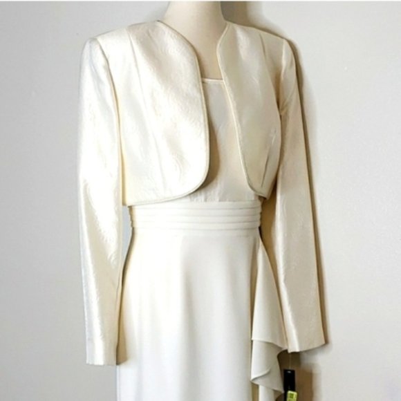 Arthur S. Levine Tahari Dress Nancy Ivory and Jacket 6 - Picture 1 of 2
